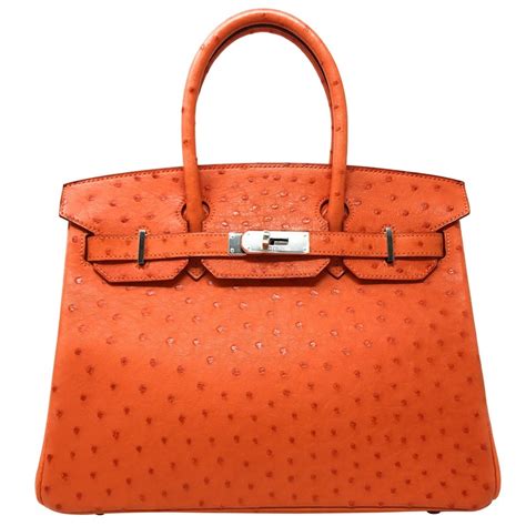 hermes birkin ostrich orange|Hermes Birkin 30 price.